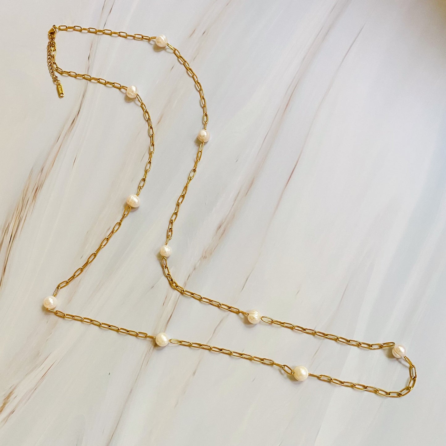 Freshwater Pearl Long Chain Necklace