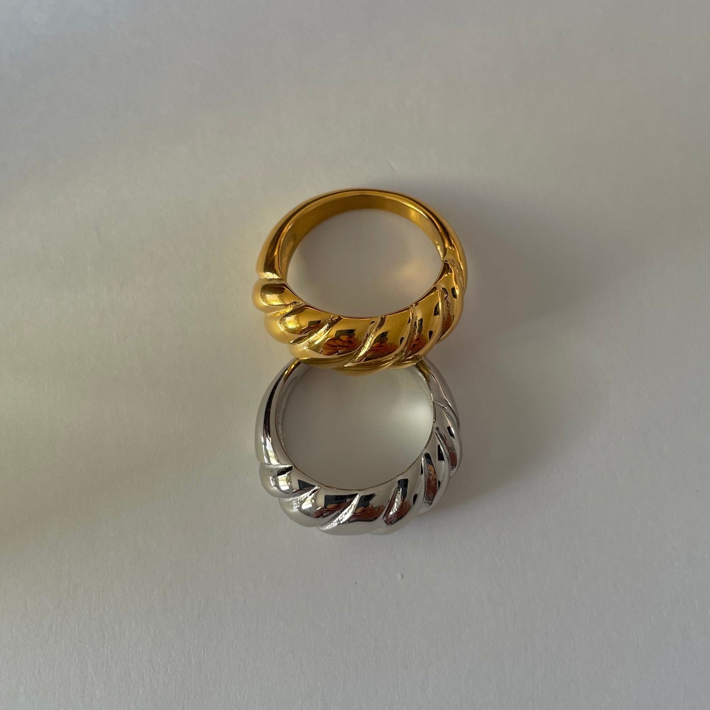 Croissant Dome Ring - Silver
